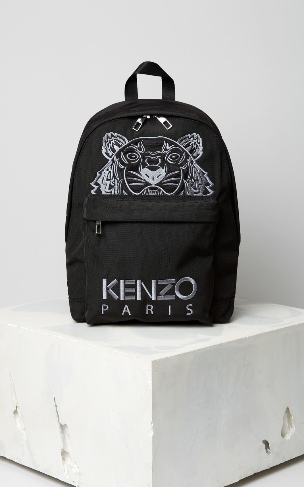 Kenzo Large Tiger Canvas Backpack Black For Womens 0142QINRJ